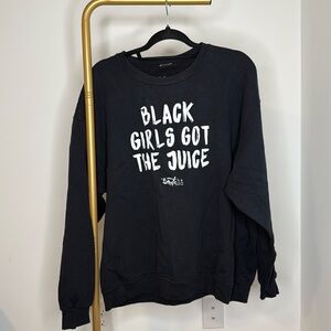 Comfy black graphic crewneck gently worn from a boutique. Size XL